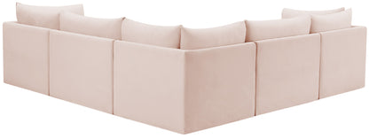 Jacob - Modular Sectional 5 Piece - Pink - Fabric