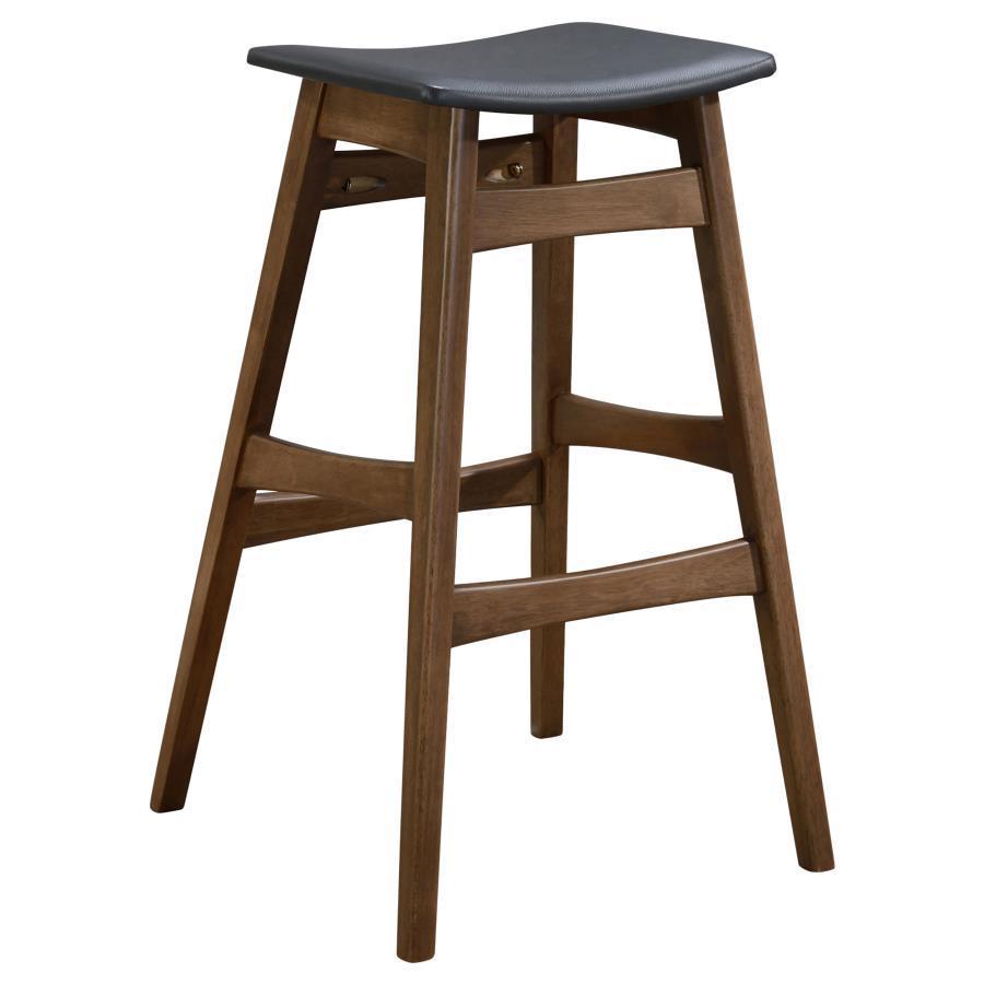 Finnick - Cushioned Backless Bar Stool (Set of 2) - Walnut