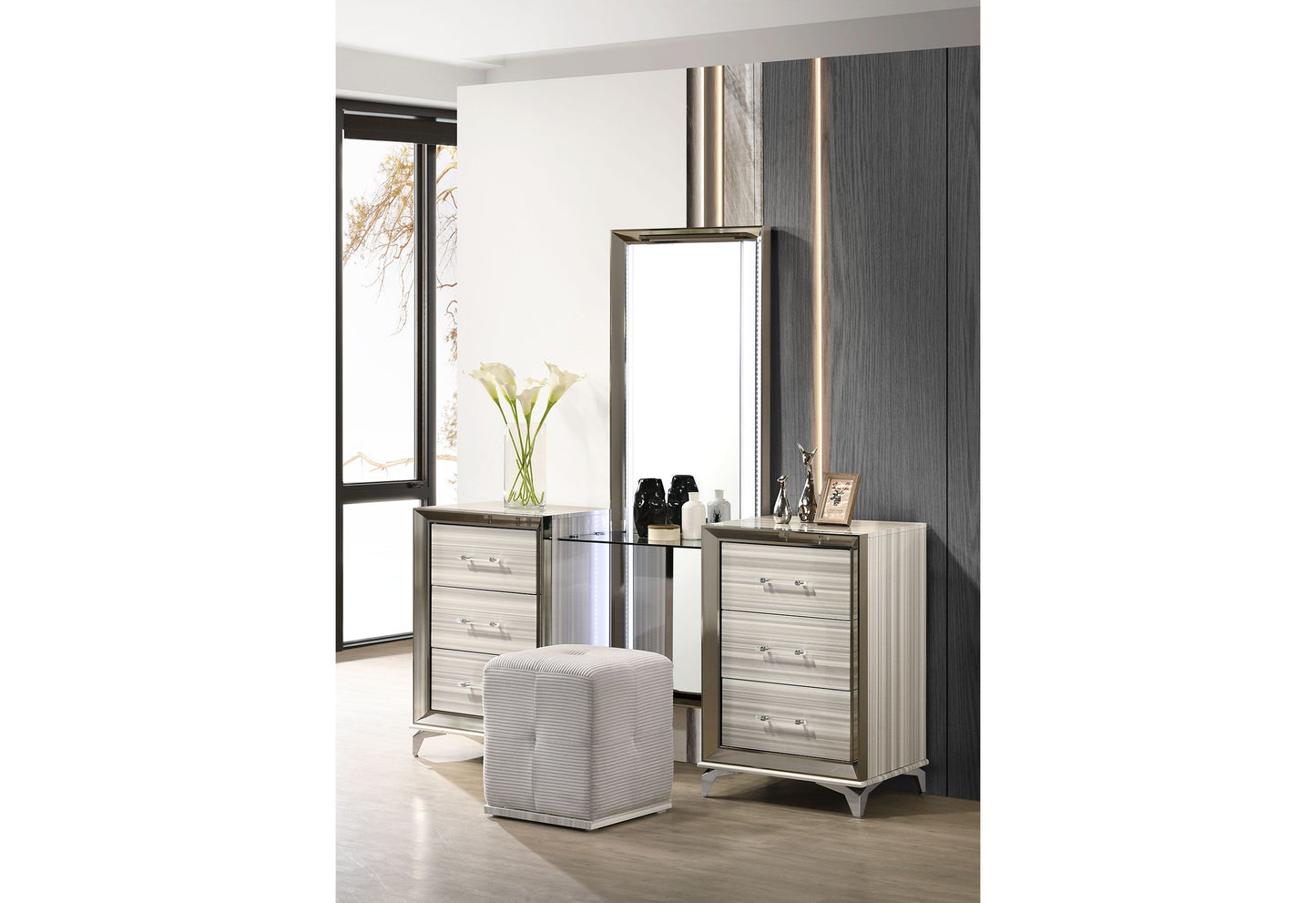 Zambrano - Vanity Set - White