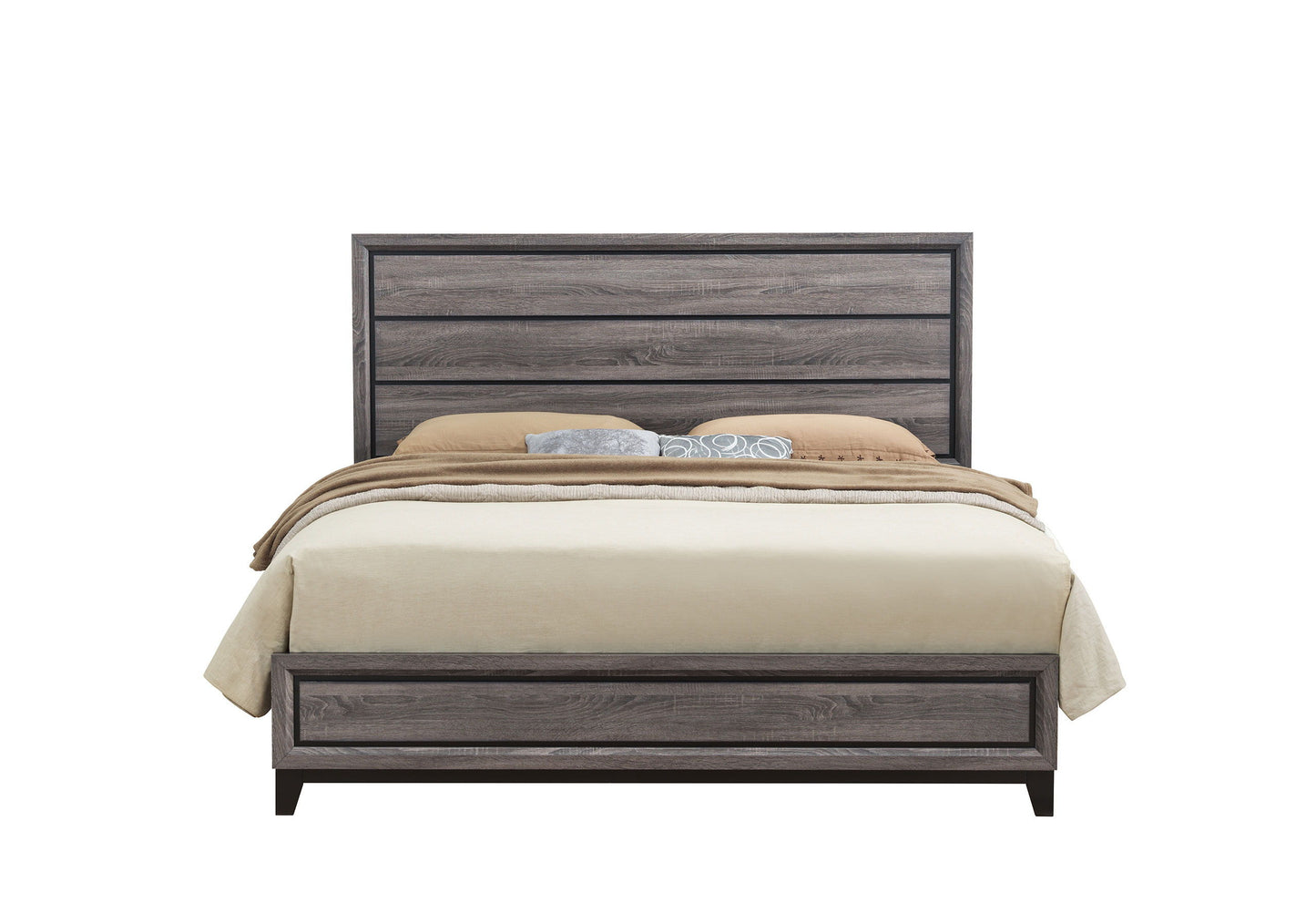 Kate - 5 Piece Full Bedroom Set - Gray