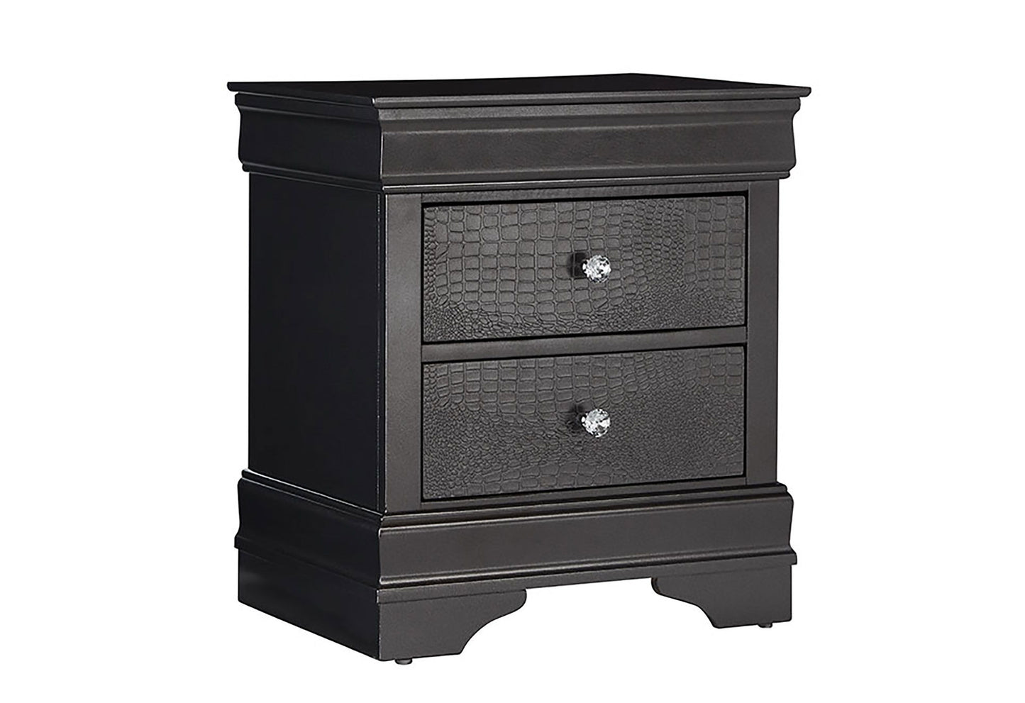 Pompei - Nightstand - Metallic Gray