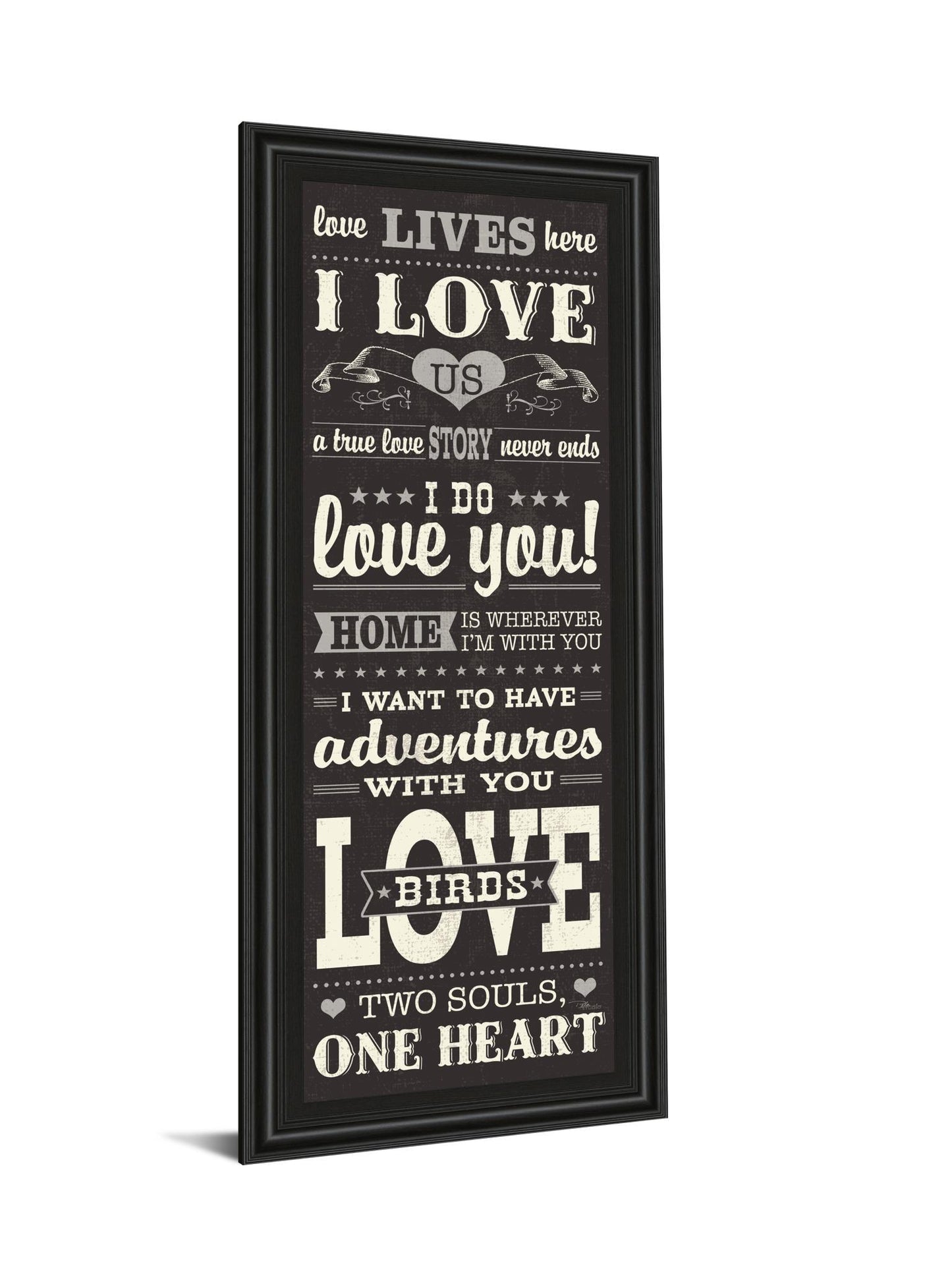 L-o-v-e Ill By Pela Studio - Framed Print Wall Art - Balck - Black