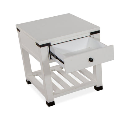 Harper Springs - Shelf End Table - Silo White