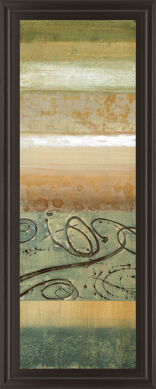 Bluemood I By Selina Werbelow - Framed Print Wall Art - Beige