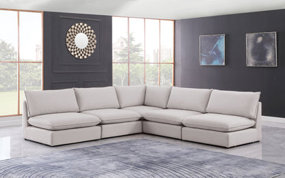 Mackenzie - Modular Sectional 5 Piece - Beige - Modern & Contemporary