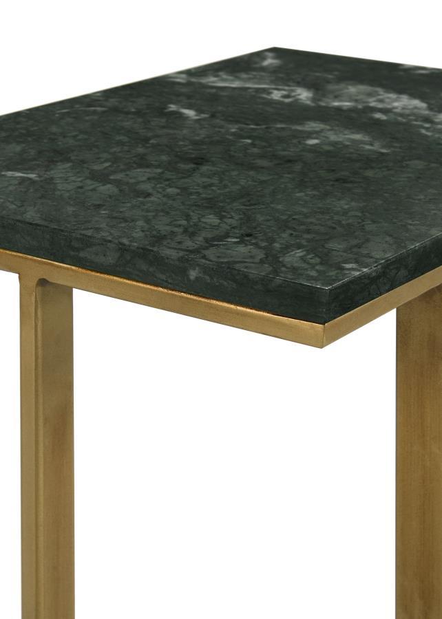 Vicente - Marble Top C-Shaped Sofa Side Table