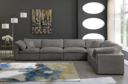 Cozy - Modular Sectional Cloud 6 Piece - Grey