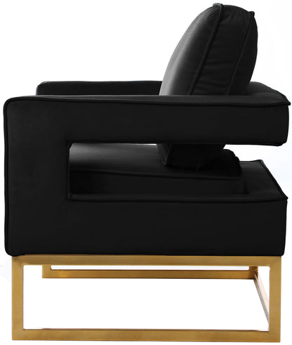 Noah - Accent Chair with Gold Legs