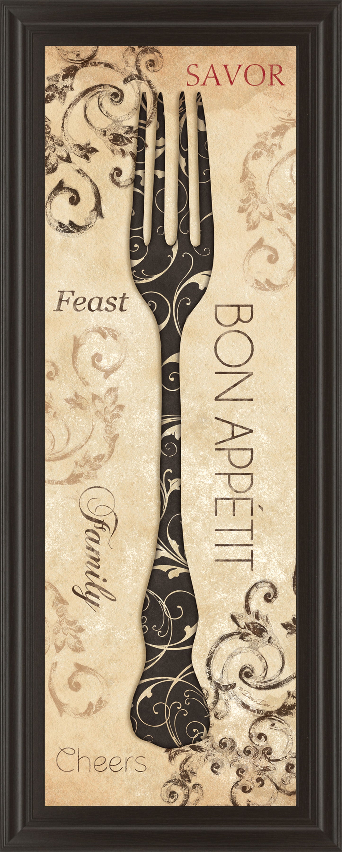 Bon Appetite By Dee Dee - Framed Print Wall Art - Black