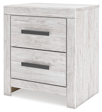 Cayboni - Whitewash - Two Drawer Night Stand