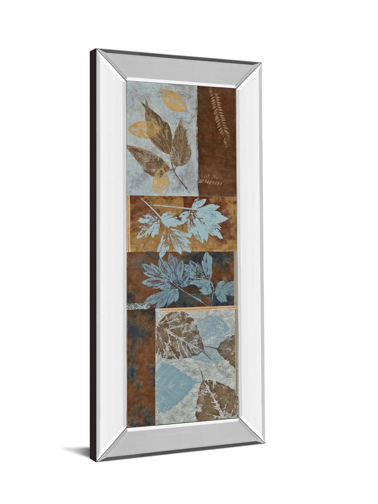 Fusion Panel Il By Jeni Lee - Mirror Framed Print Wall Art - Blue