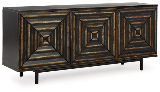 Fair Ridge - Distressed Black - Accent Cabinet