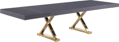 Excel - Extendable Dining Table with Gold Base