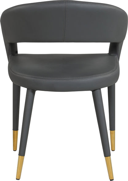 Destiny - Dining Chair - Gray - Faux Leather