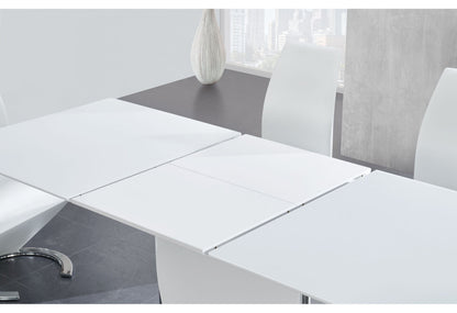 D2279 - Dining Table - Silver / White