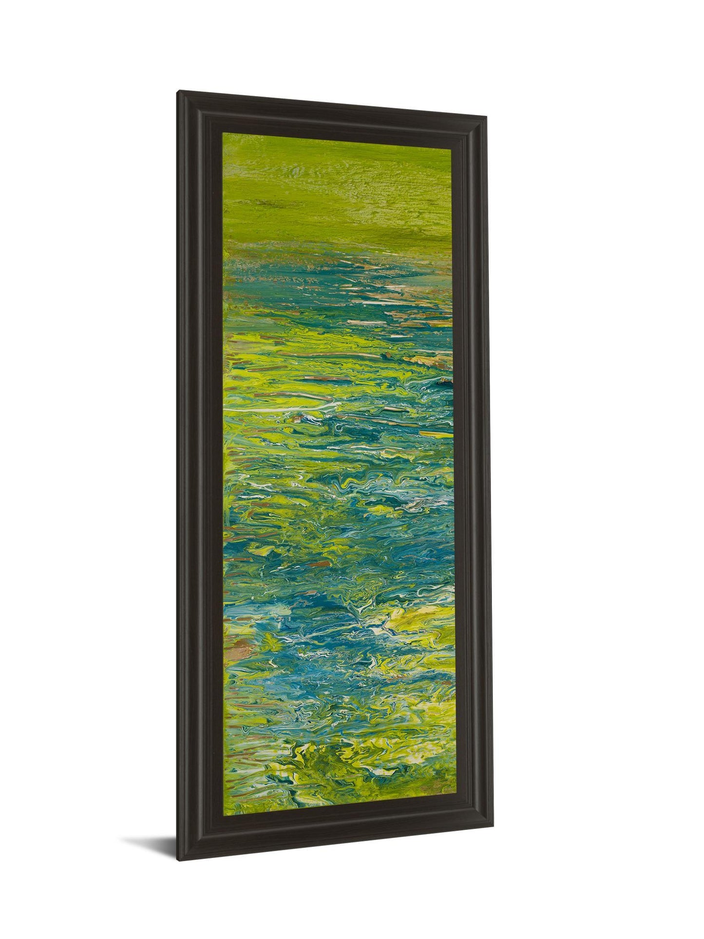 The Lake Il By Roberto Gonzalez - Framed Print Wall Art - Blue