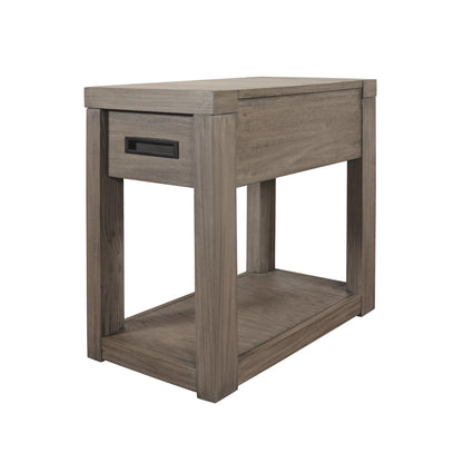 Riata - Chairside Table - Gray Wash