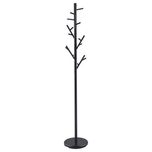 Clover - 18 Hook Freestanding Metal Coat Rack Hat Hanger - Black