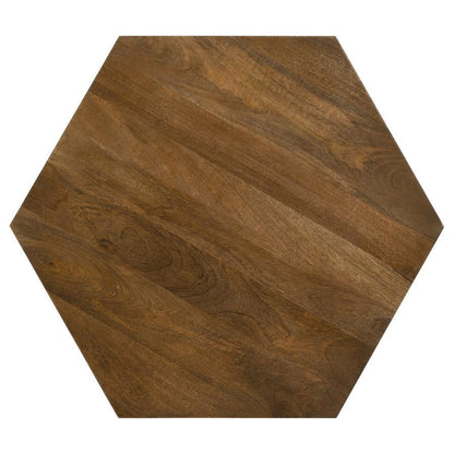 Zalika - Hexagonal Solid Mango Wood Coffee Table - Natural