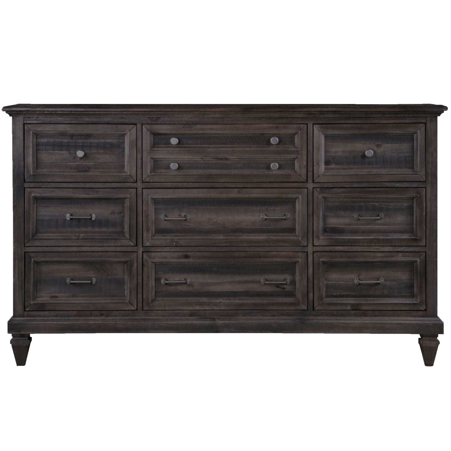 Calistoga - 9 Drawer Dresser In Weathered Charcoal - Weathered Charcoal