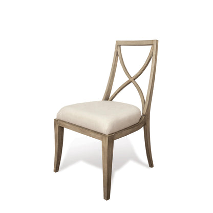 Sophie - X-Back Upholstered Side Chair (Set of 2) - Natural