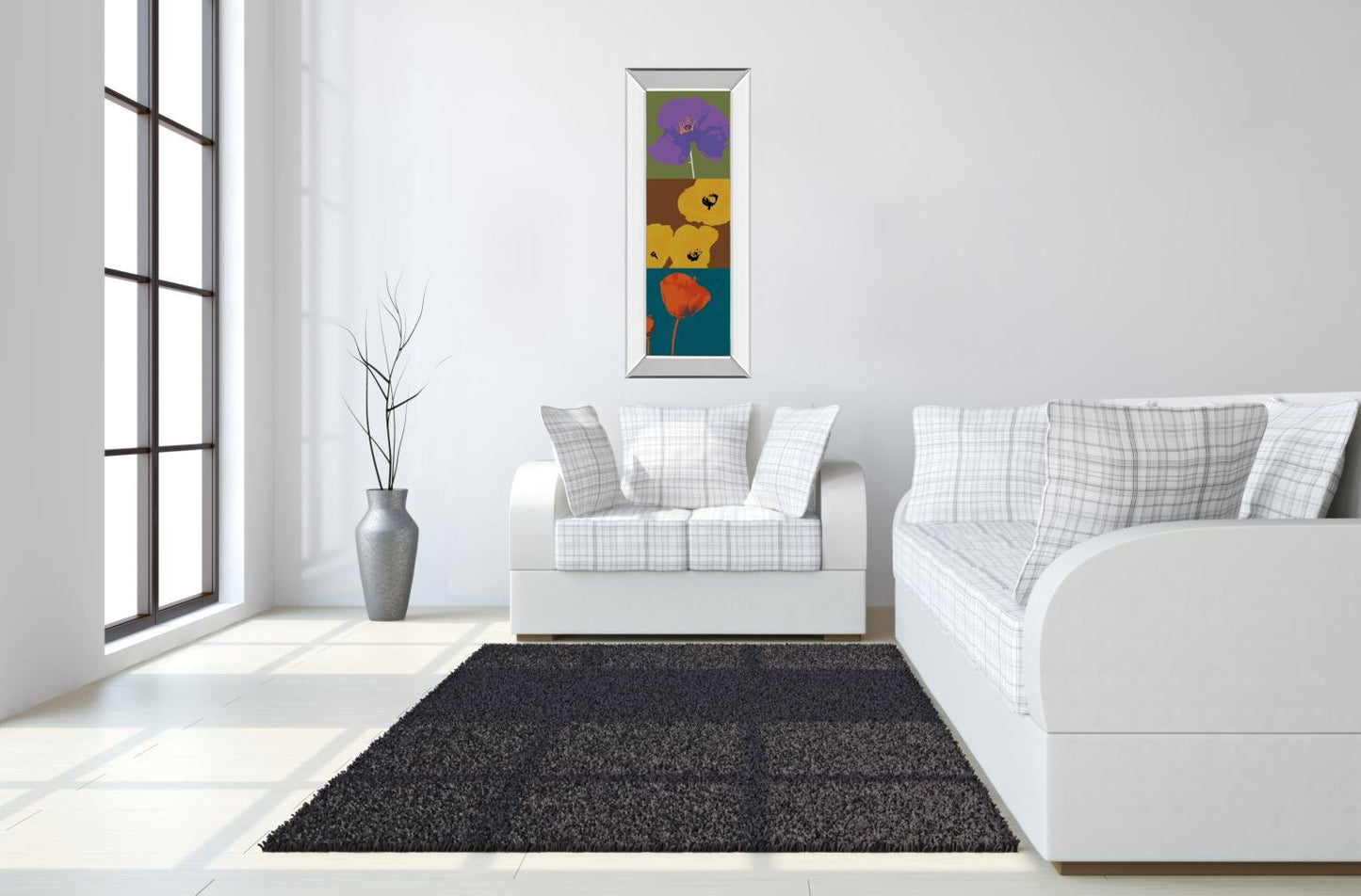 18x42 Pop Poppies By Li-Legger - Blue