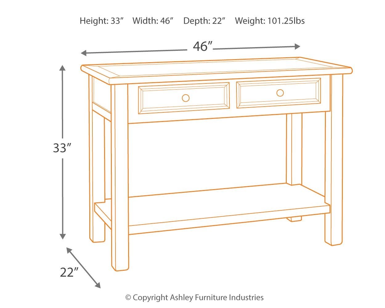 Bolanburg - Sofa Table