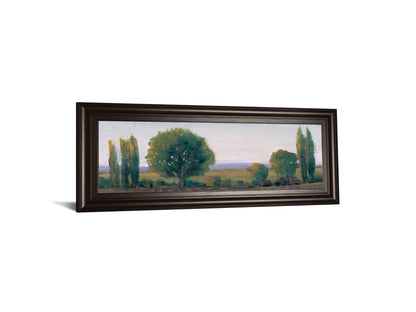 Panoramic Treeline I By Tim Otoole - Framed Print Wall Art - Green