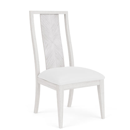 Hepburn - Wood Back Upholstered Side Chair (Set of 2) 2" - White