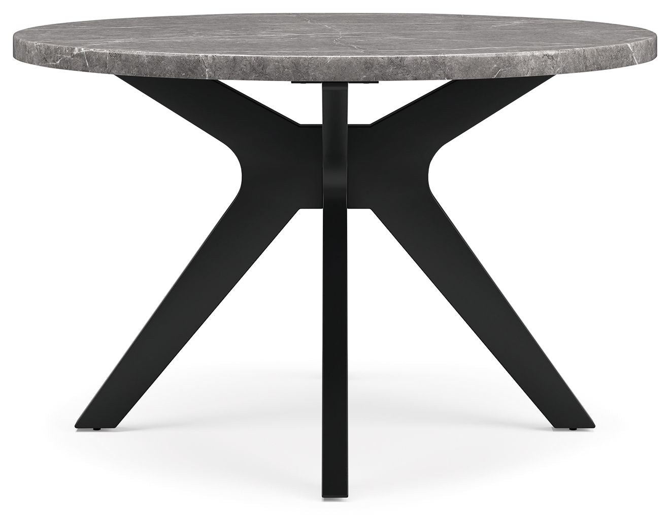 Glinari - Taupe / Black - Round Dining Room Table