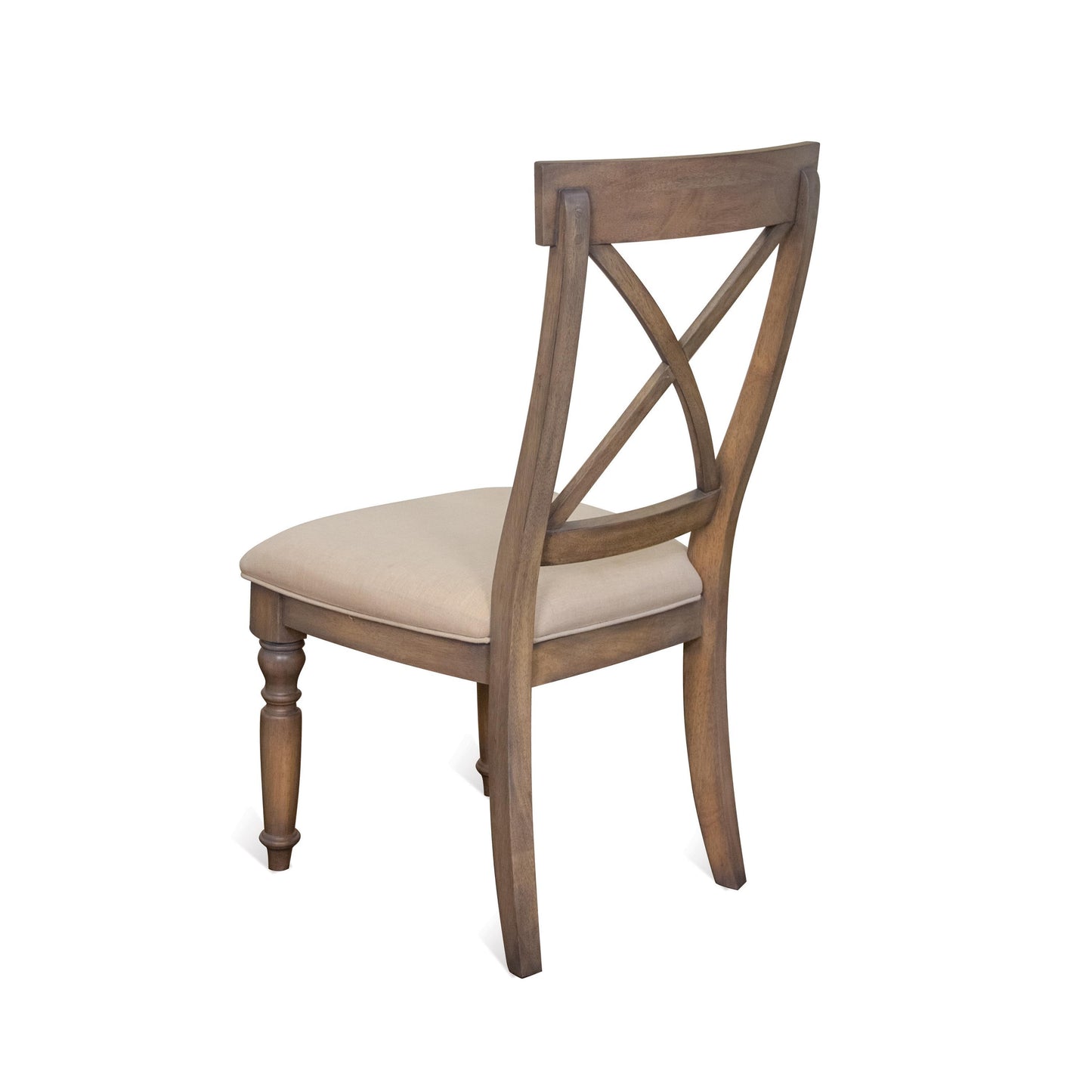 Aberdeen - X-Back Upholstered Side Chair (Set of 2) - Weathered Driftwood