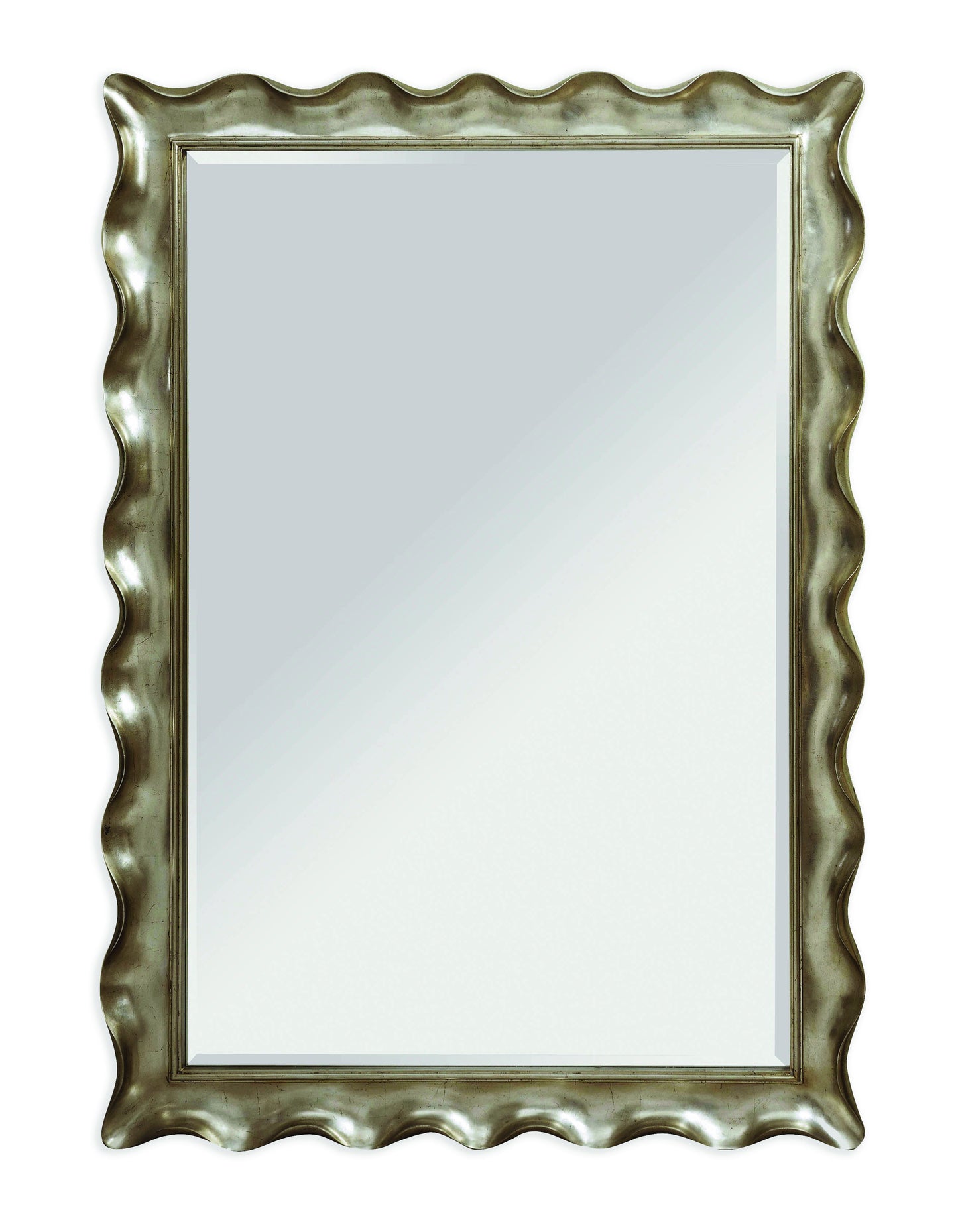 Pie - Crust Floor Mirror - Silver