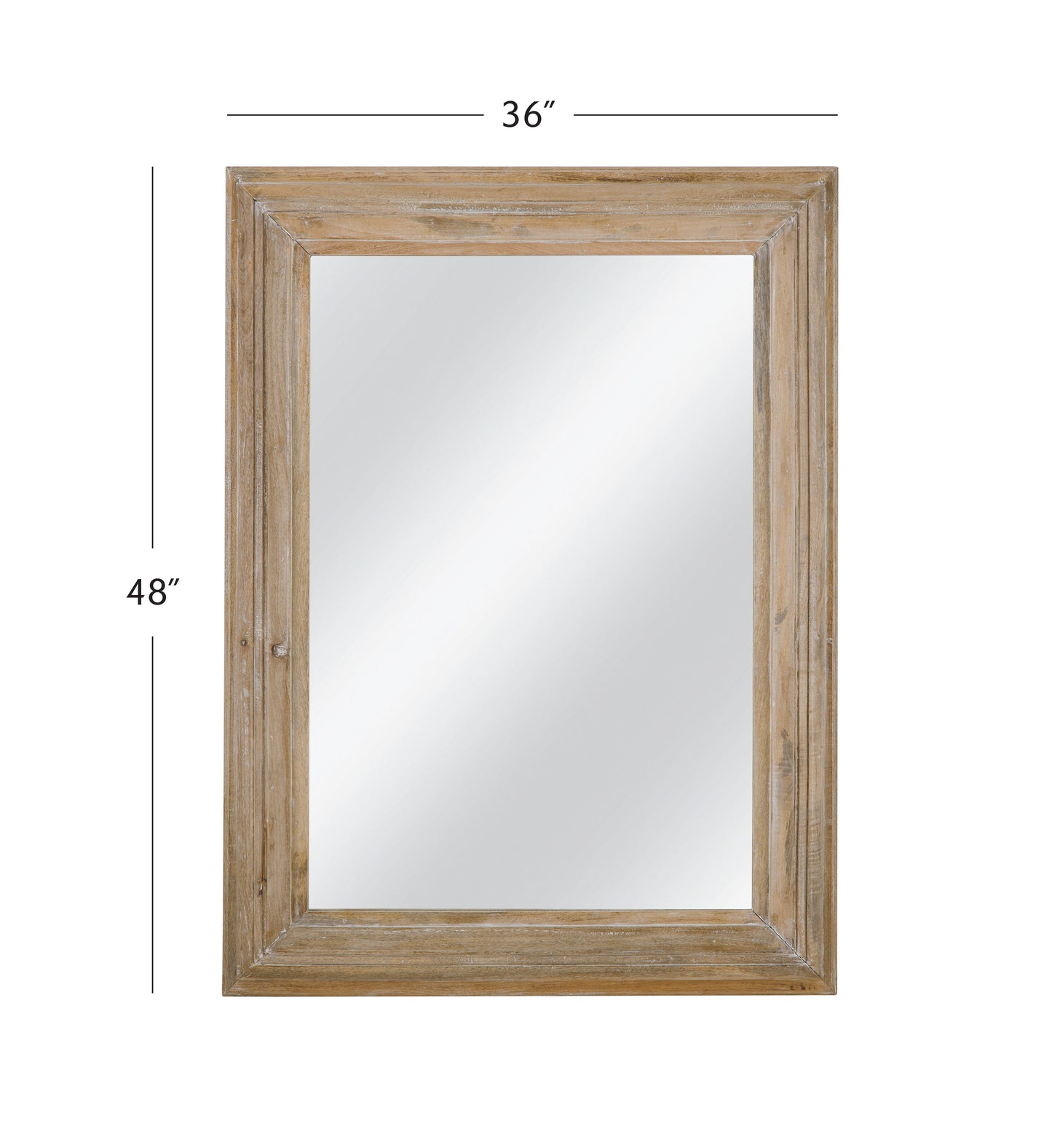 Rustic Wall Mirror - Light Brown