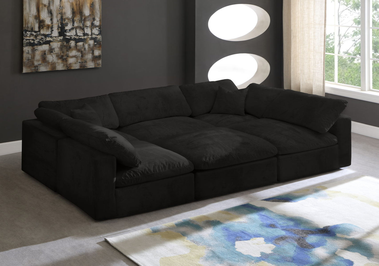 Cozy - Modular Sectional Cloud - Black