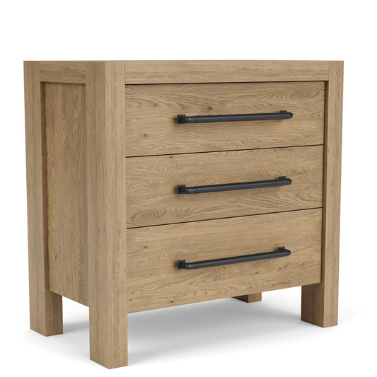 Davie - Three Drawer Nightstand - Light Brown - Wood