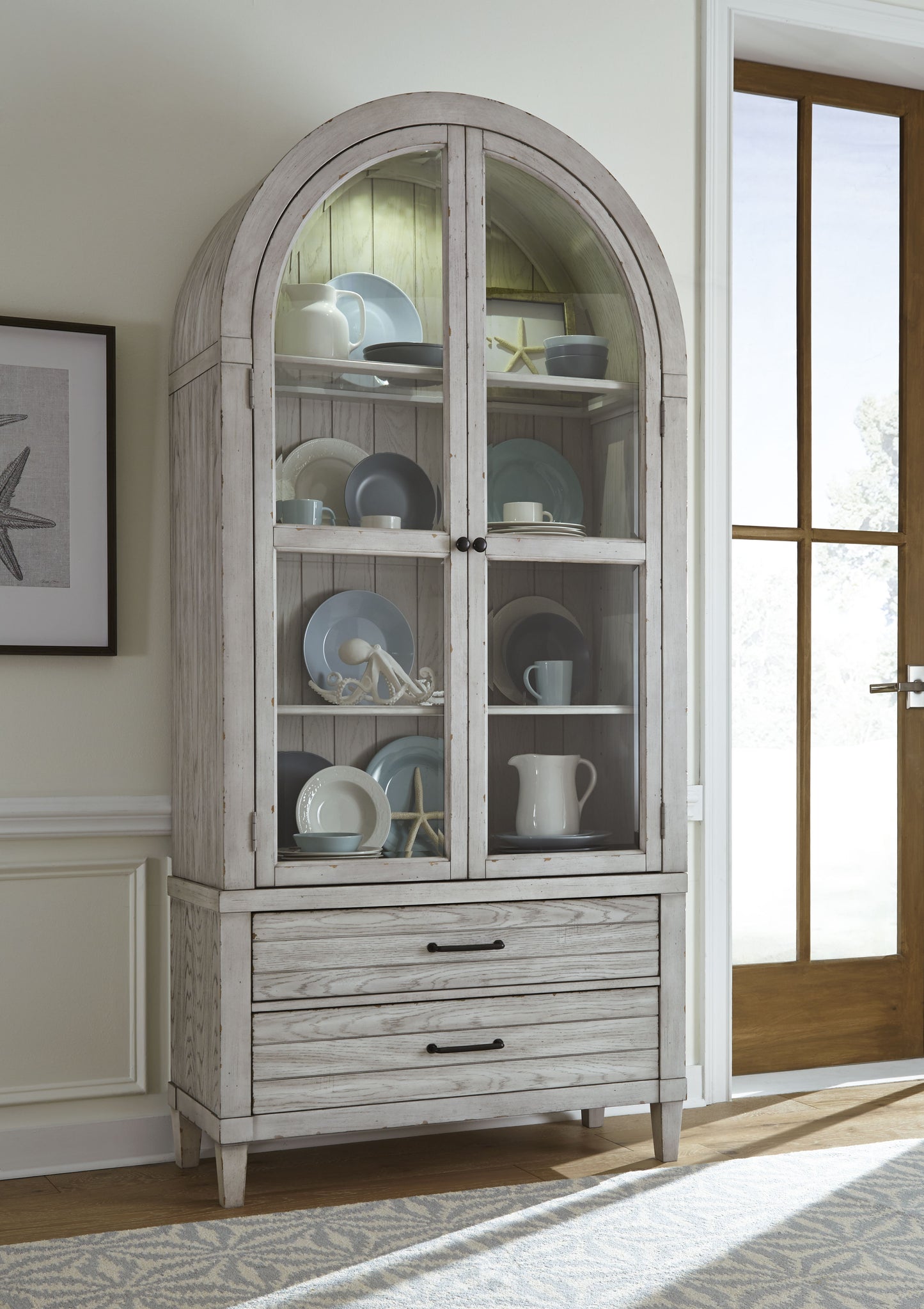 Belhaven - Complete Display Cabinet - Pearl Silver