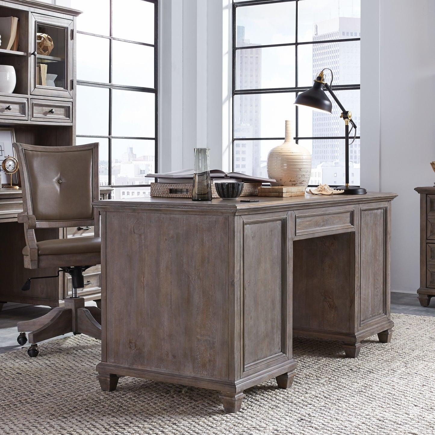 Lancaster - Executive Desk - Dove Tail Grey