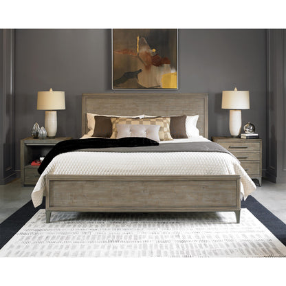 Intrigue - Panel Bed With Metal Footboard