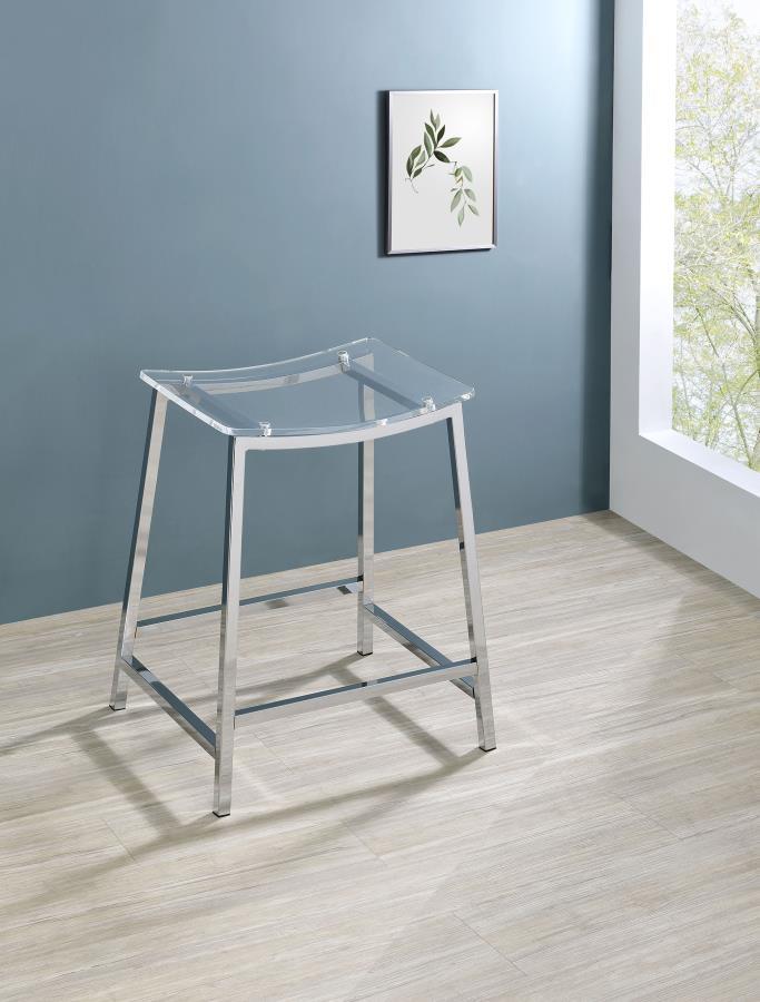 Jovani - Acrylic Backless Bar Stools (Set of 2)