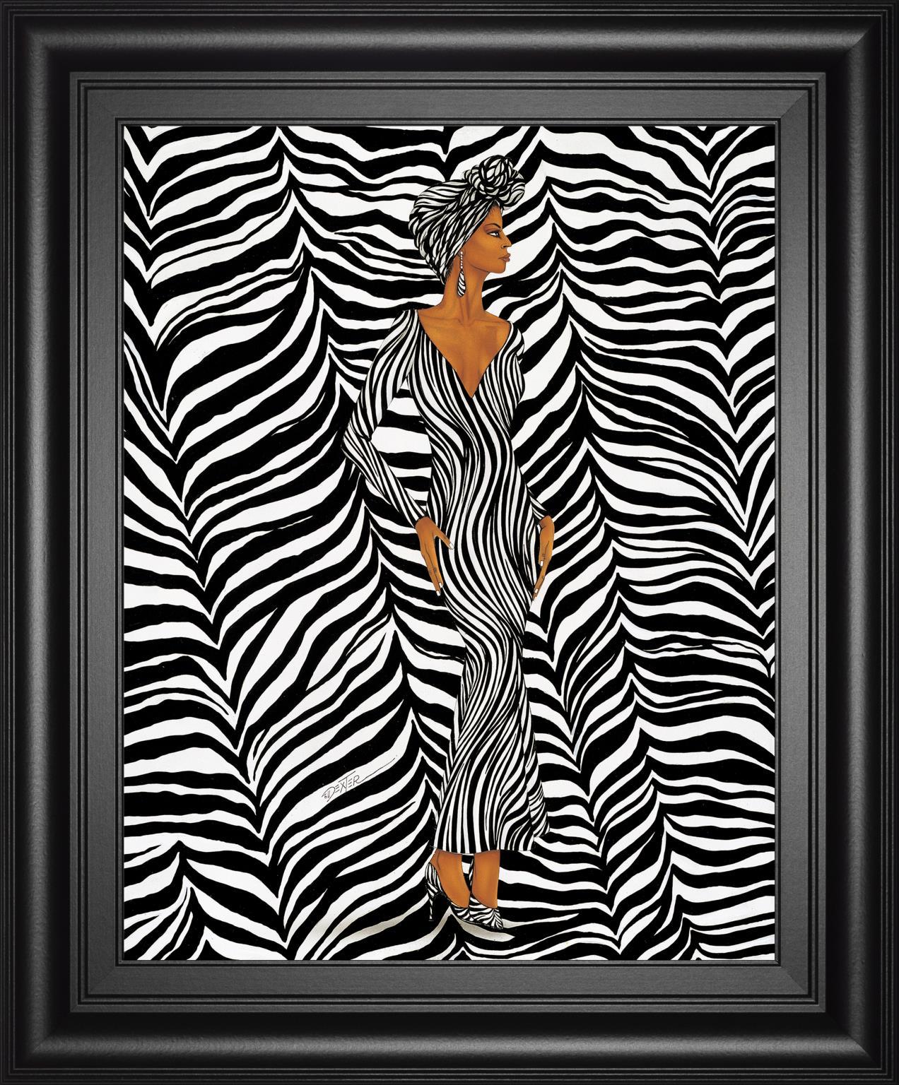 22x26 Zebra Inspired Fashion By Dexter Griffin - Black