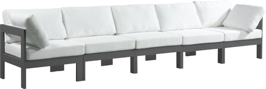 Nizuc - Outdoor Patio Modular Sofa With Frame - White - Modern & Contemporary