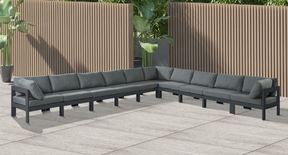 Nizuc - Outdoor Patio Modular Sectional 10 Piece - Grey