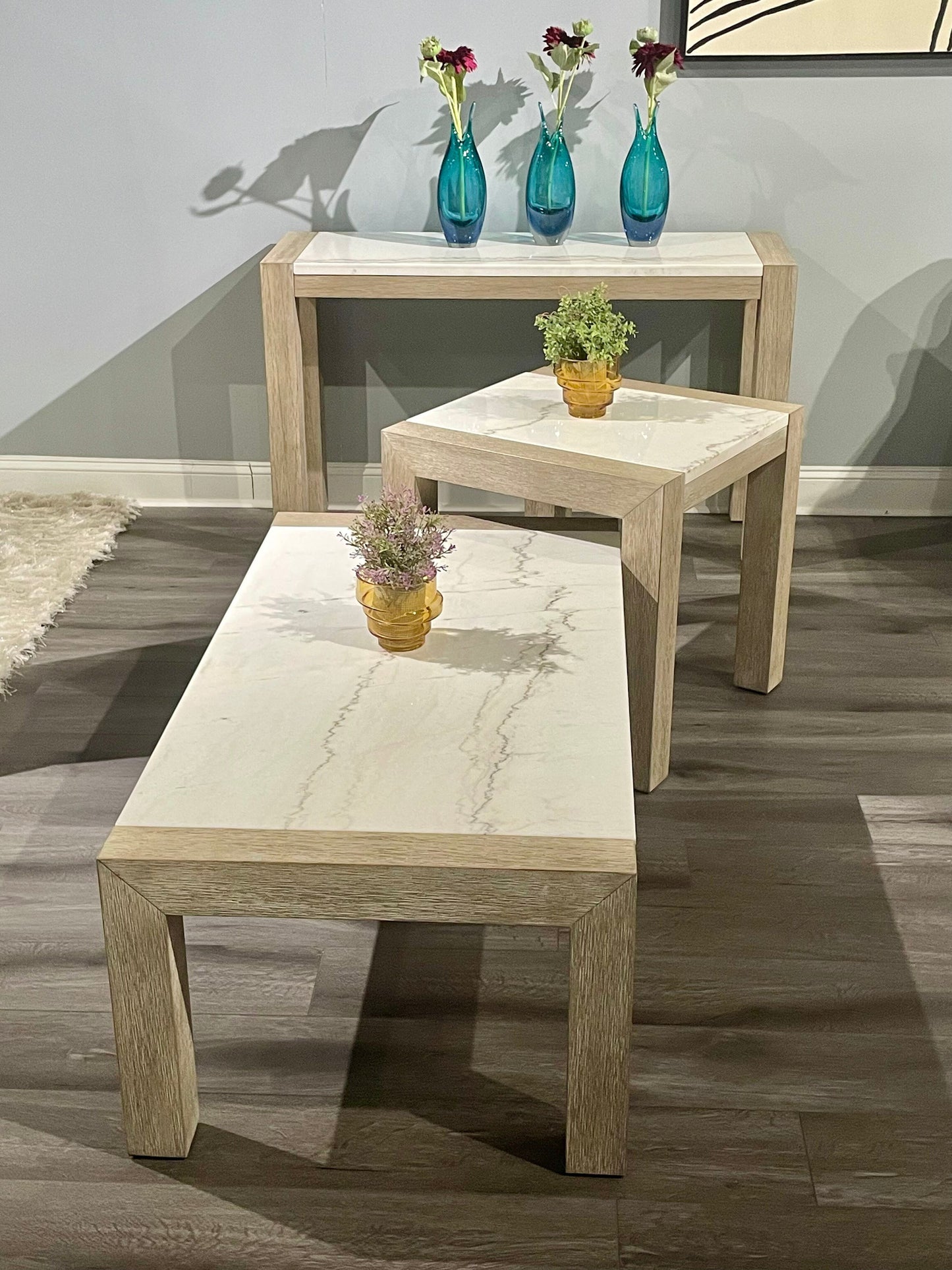 T1321 - End Table - Natural / White