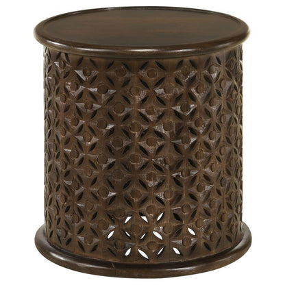 Krish - Round Mango Wood Side Table