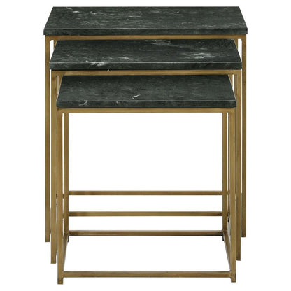 Medora - Marble Top Nesting Table Set