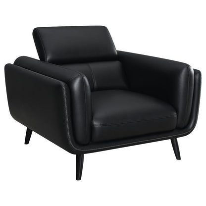 Shania - Upholstered Low Back Accent Chair - Black