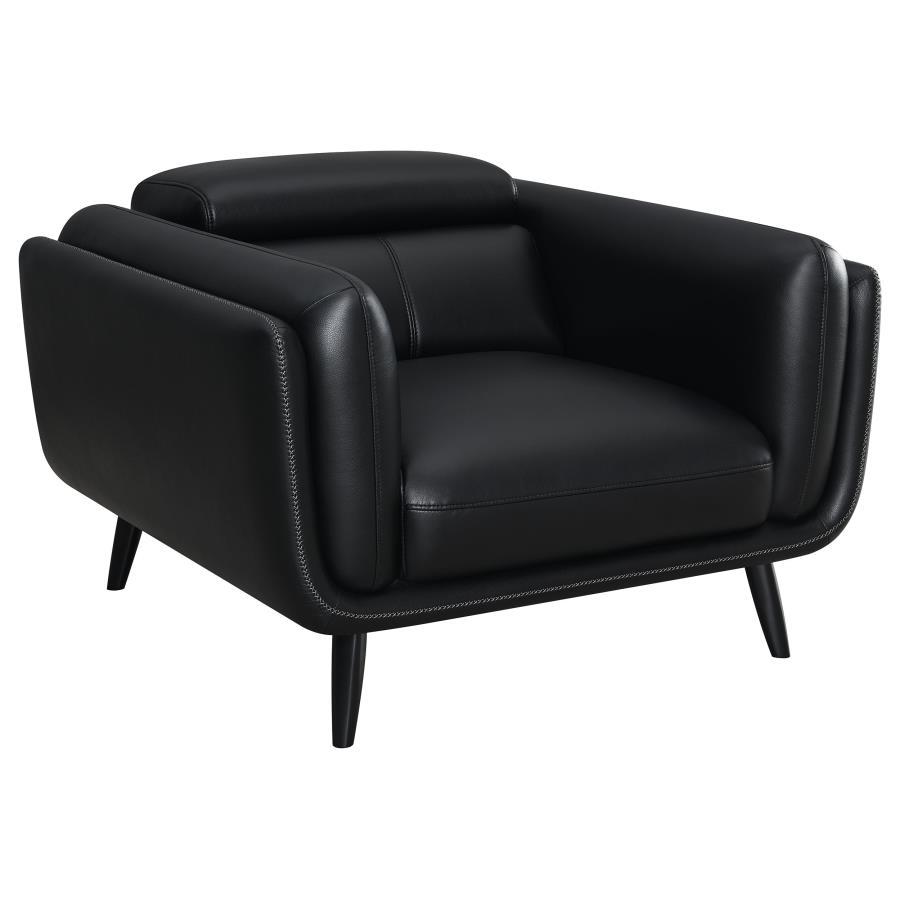 Shania - Upholstered Low Back Accent Chair - Black