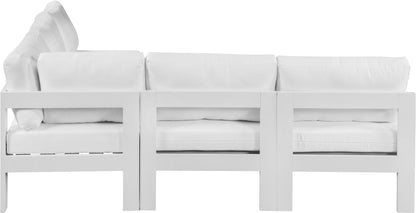 Nizuc - Outdoor Patio Modular Sectional 5 Piece - White - Fabric - Modern & Contemporary