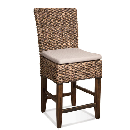 Mix-N-Match Chairs - Woven Counter Upholstered Stool (Set of 2) - Hazelnut