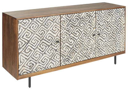 Kerrings - Brown / Black/white - Accent Cabinet